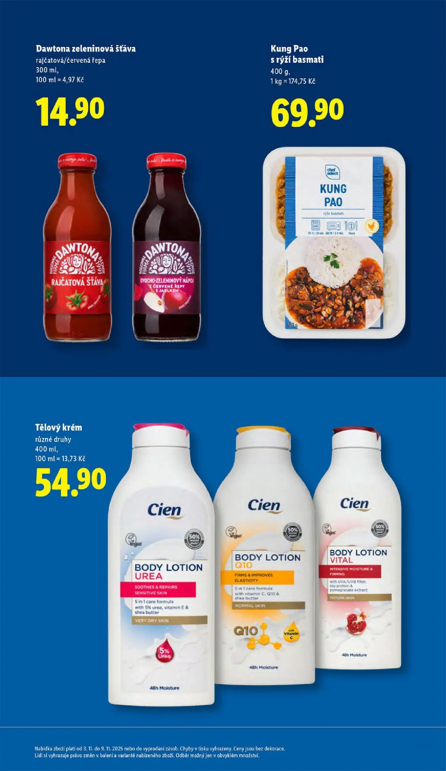Lidl leták od 02.11.2025 - Nový akční leták | Strana: 51 | Produkty: Tělový krém, Cien, Řepy, Basmati