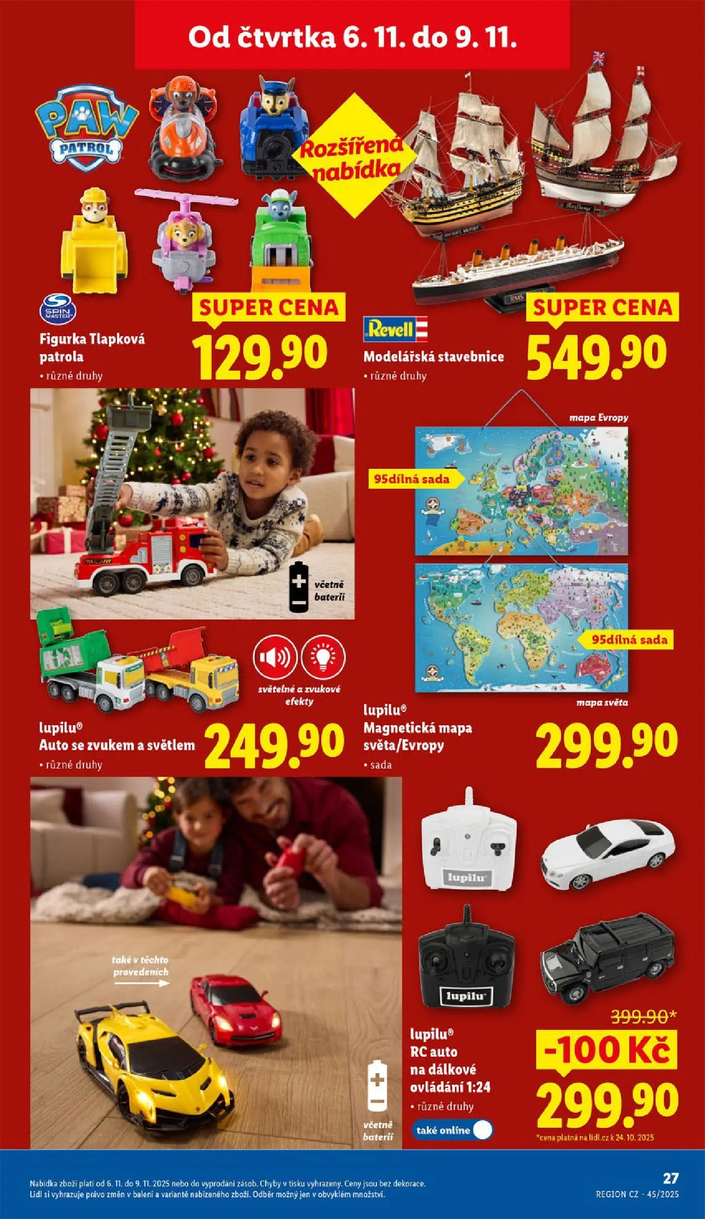 Lidl leták od 03.11.2025 - Nový akční leták | Strana: 36 | Produkty: Tlapková patrola, Auto na dálkové ovládání, Stavebnice