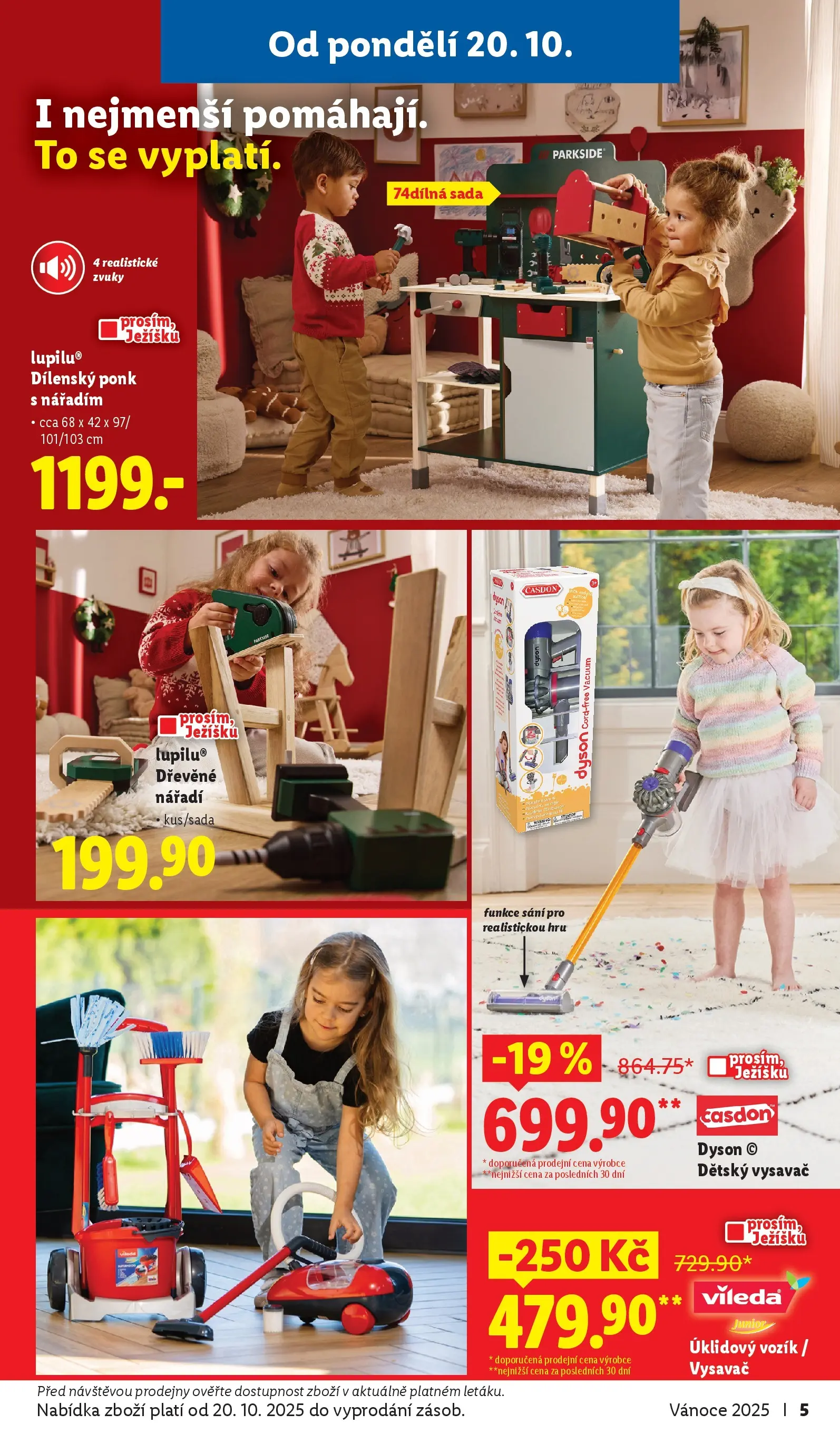 Lidl leták od 02.11.2025 - Nový akční leták | Strana: 5 | Produkty: Parkside, Vysavač, Nářadí, Dětský vysavač