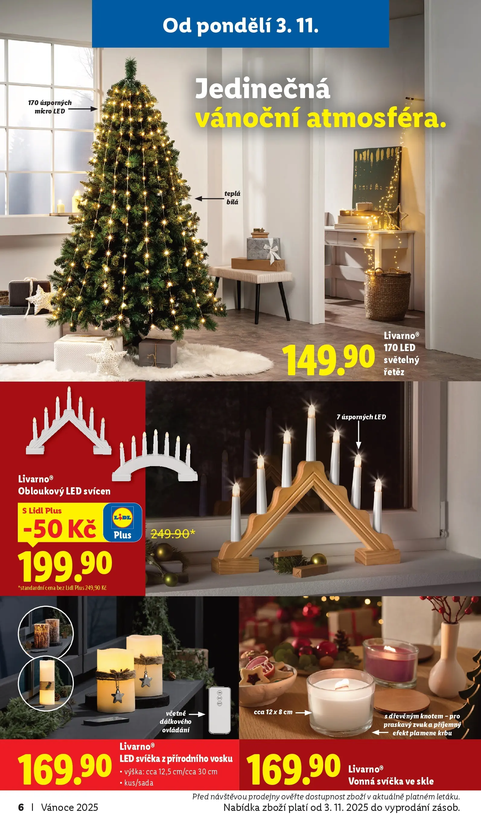 Lidl leták od 02.11.2025 - Nový akční leták | Strana: 6 | Produkty: Svíčka, Svícen, Světelný řetěz, LED