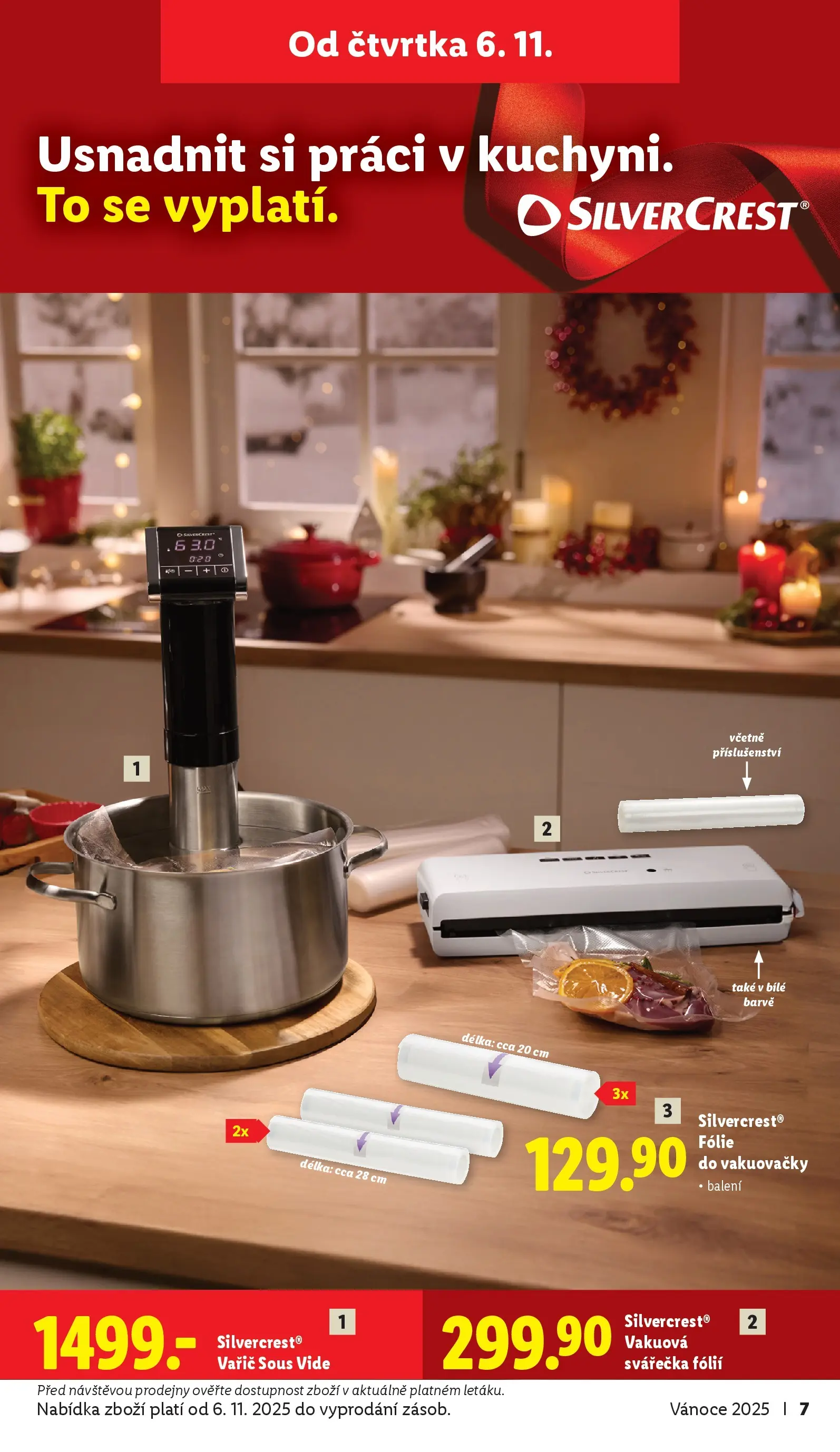 Lidl leták od 02.11.2025 - Nový akční leták | Strana: 7 | Produkty: Sous vide, Vakuová svářečka fólií, Vakuová svářečka, Fólie do vakuovačky