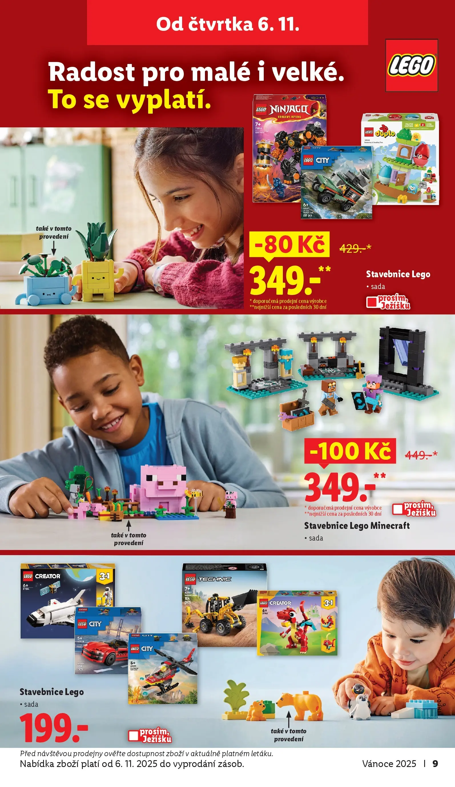 Lidl leták od 02.11.2025 - Nový akční leták | Strana: 9 | Produkty: LEGO, Stavebnice