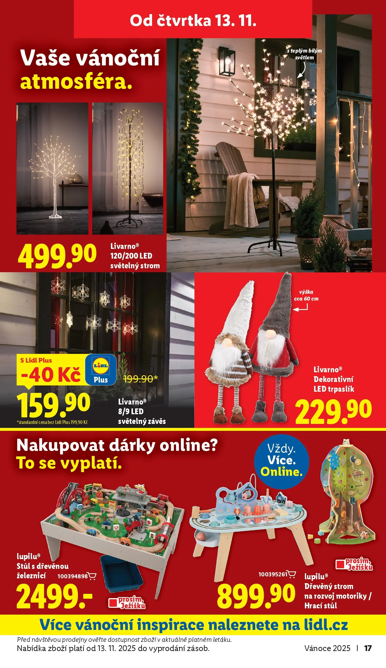 Lidl leták od 02.11.2025 - Nový akční leták | Strana: 17 | Produkty: Závěs, Stůl, LED