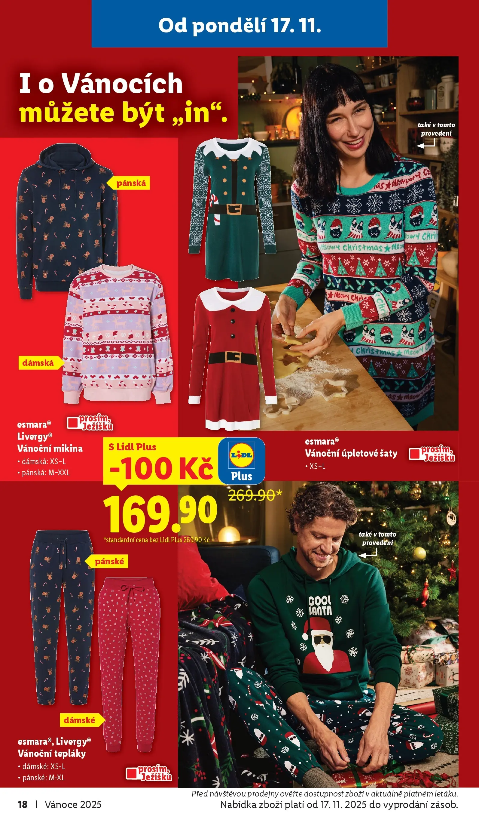 Lidl leták od 02.11.2025 - Nový akční leták | Strana: 18 | Produkty: Šaty, Mikina, Tepláky, Pants