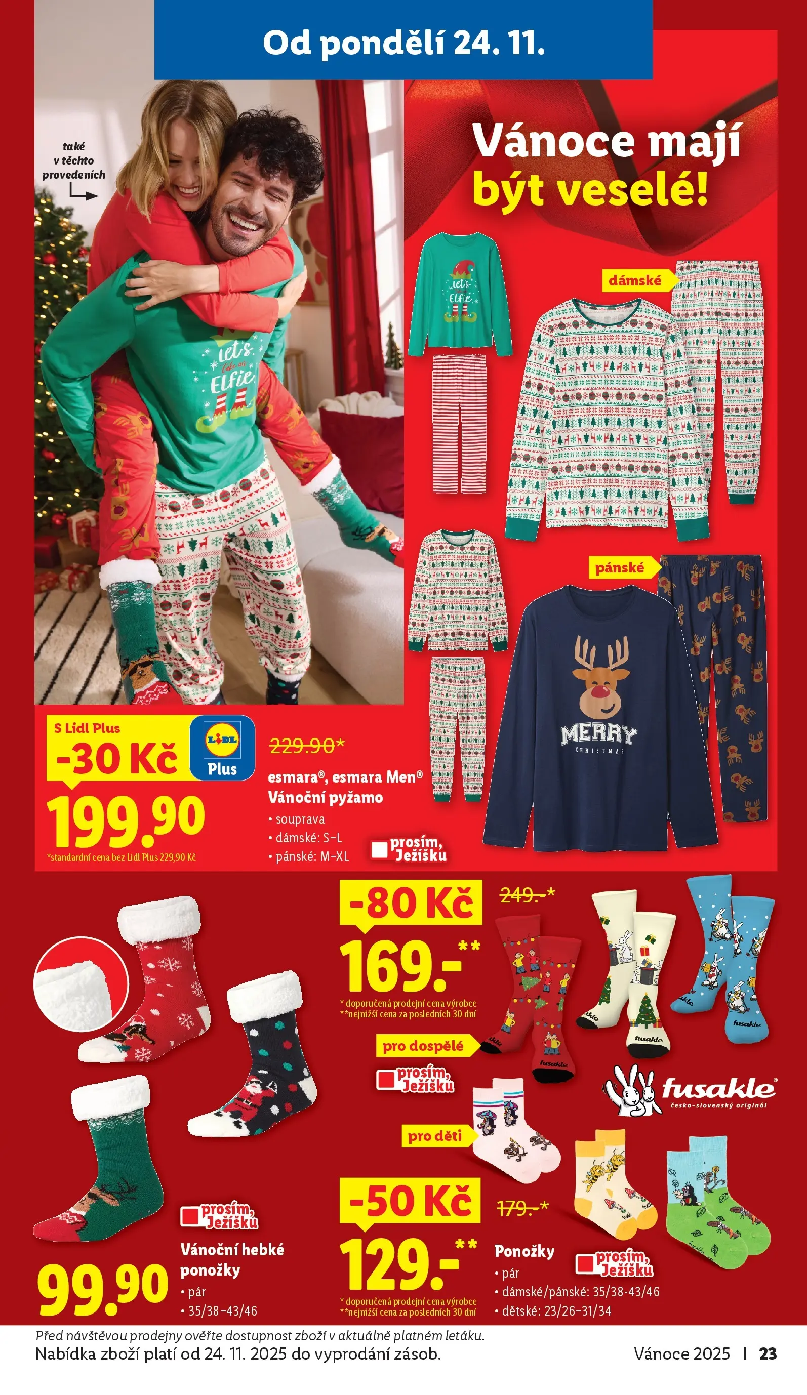 Lidl leták od 02.11.2025 - Nový akční leták | Strana: 23 | Produkty: Ponožky, Pyžamo
