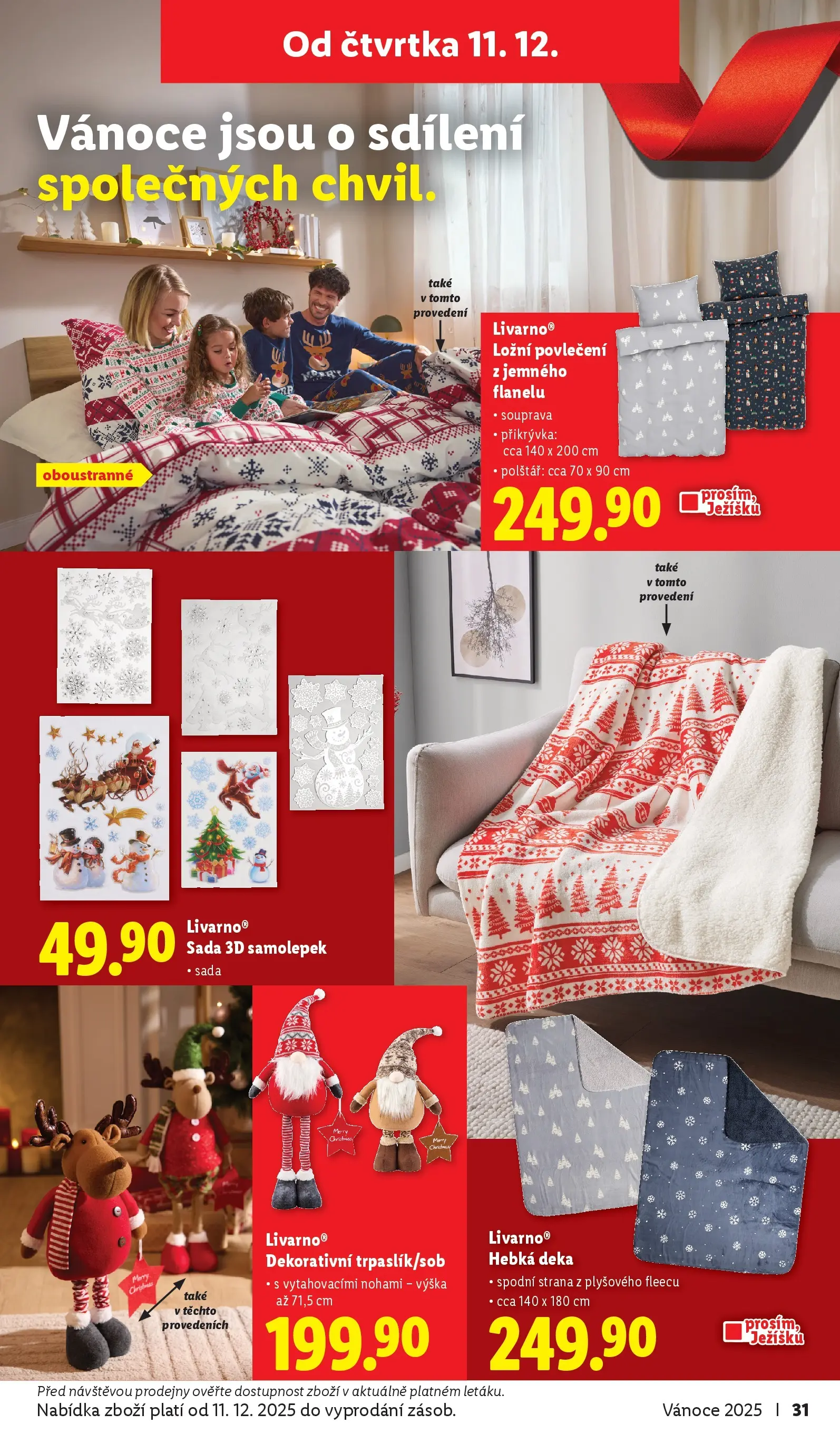 Lidl leták od 02.11.2025 - Nový akční leták | Strana: 31 | Produkty: Povlečení, Deka, Polštář, Přikrývka