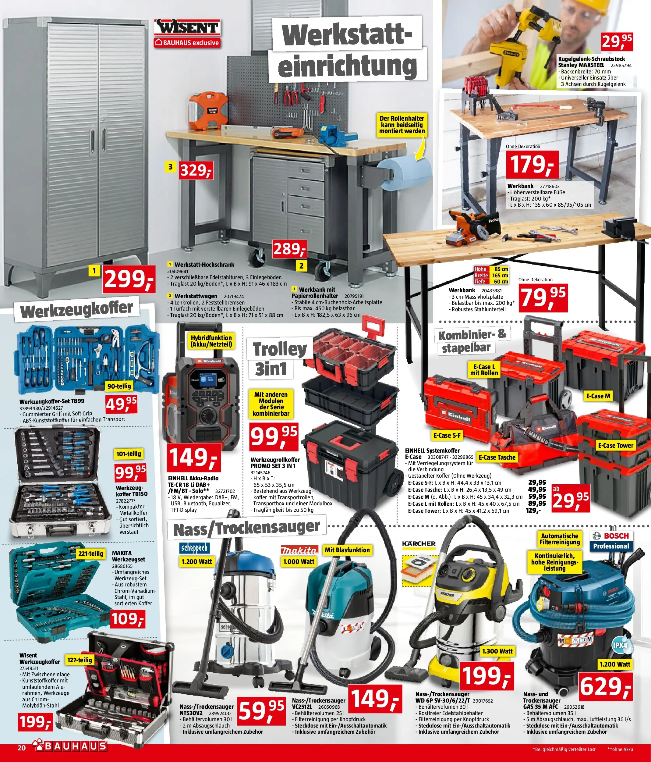 Bauhaus Prospekt aktuell von 11.11.2025 - Aktuelle Angebote | Seite: 20 | Produkte: Koffer, Tasche, Steckdose