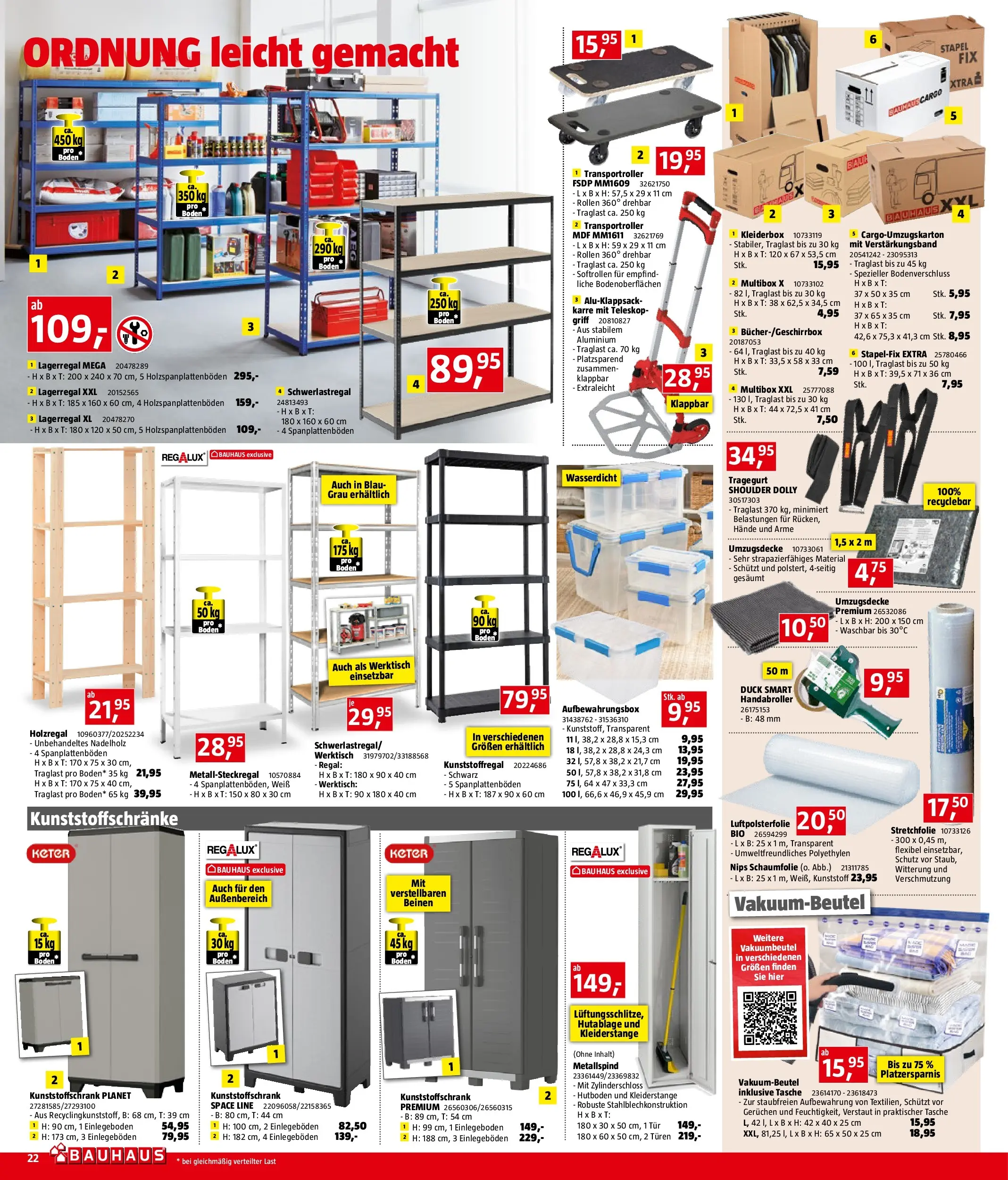 Bauhaus Prospekt aktuell von 11.11.2025 - Aktuelle Angebote | Seite: 22 | Produkte: Tasche, Regal