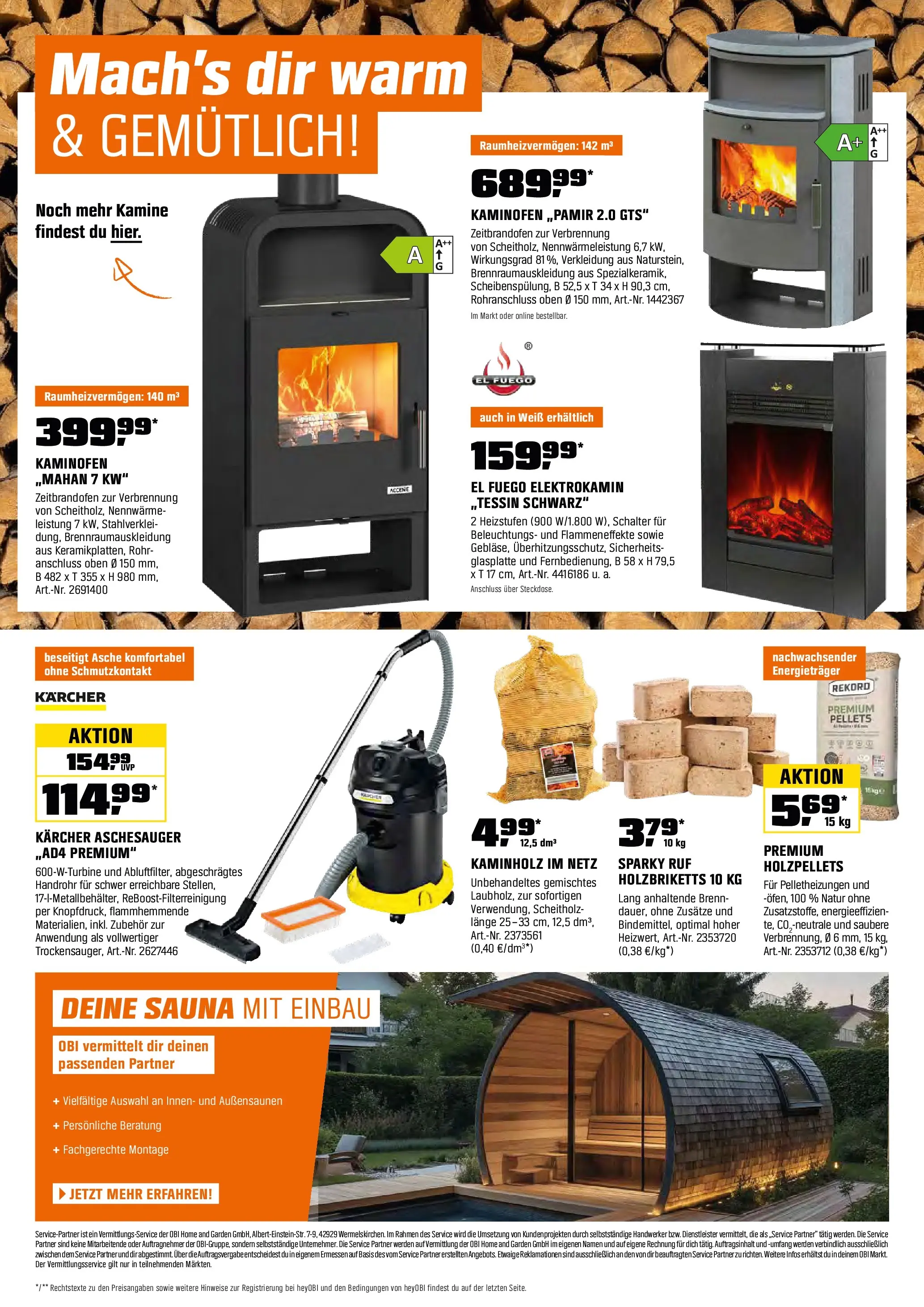 Obi - Biberstarke Angebote (ab 30.10.2025) zum Blättern | Seite: 11 | Produkte: Kaminofen