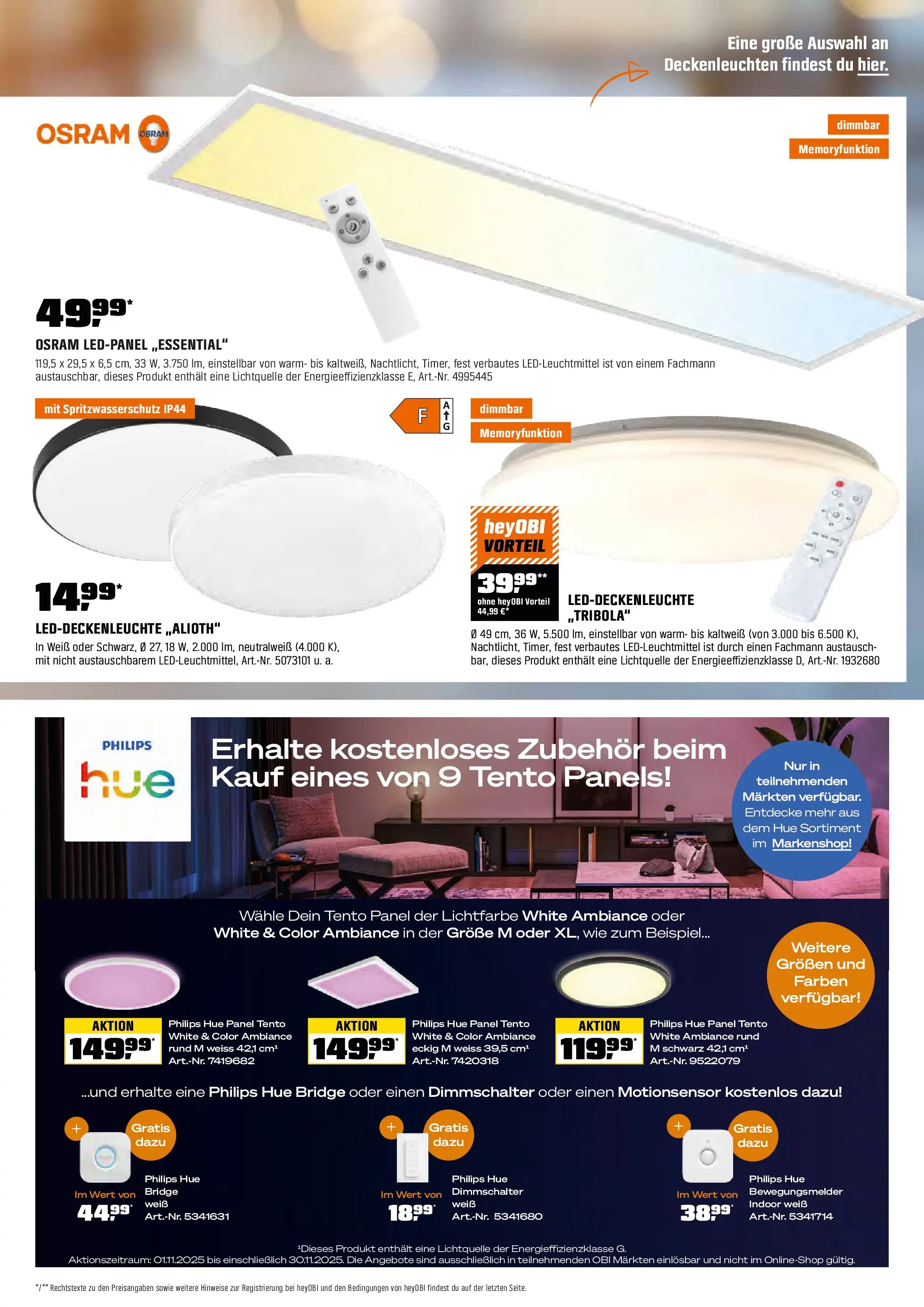 Obi - Biberstarke Angebote (ab 30.10.2025) zum Blättern | Seite: 13 | Produkte: Philips