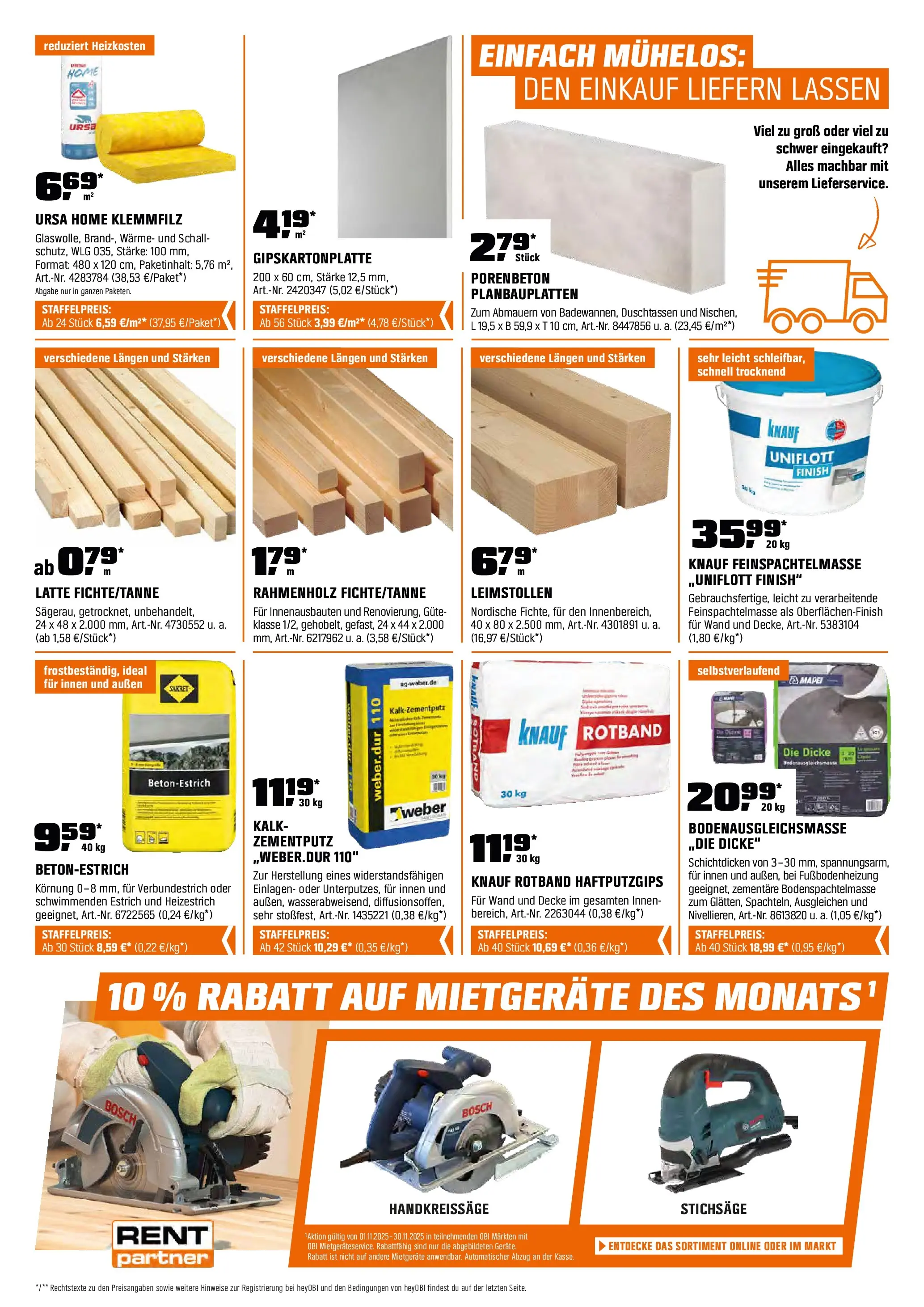 Obi - Biberstarke Angebote (ab 30.10.2025) zum Blättern | Seite: 21 | Produkte: Bosch, Decke, Finish