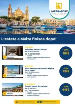 Imperatore Viaggi 2025 L'estate a Malta finisce dopo - al 22.11.2025