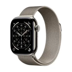 Смарт часовник APPLE WATCH S11 CELL NAT TITAN CASE NATURAL MILANESE LOOP MF8P4 42 MM, GPS, WLAN, ПУЛСОМЕР, SPO2