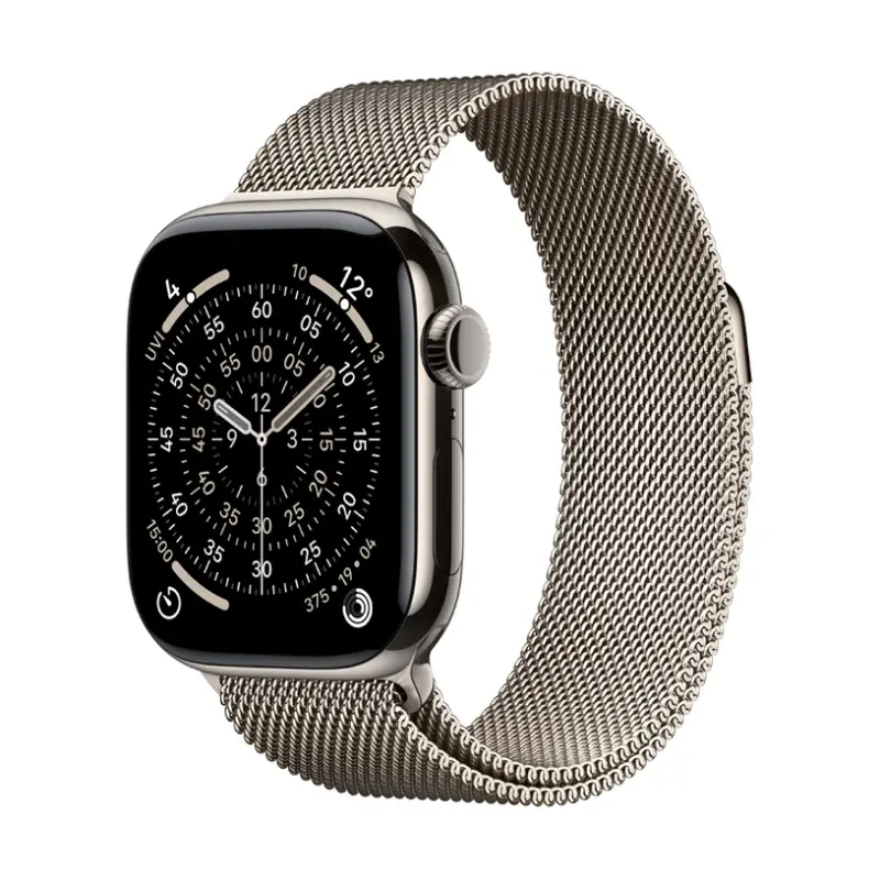 Смарт часовник APPLE WATCH S11 CELL NAT TITAN CASE NATURAL MILANESE LOOP MF8P4 42 MM, GPS, WLAN, ПУЛСОМЕР, SPO2