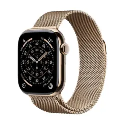 Смарт часовник APPLE WATCH S11 CELL GOLD TITAN CASE GOLD MILANESE LOOP M/L MFD84 46 MM, GPS, WLAN, ПУЛСОМЕР, SPO2