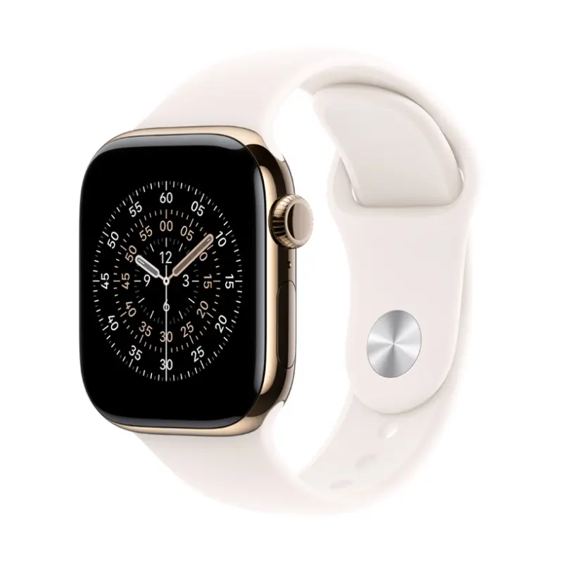 Смарт часовник APPLE WATCH S11 CELL GOLD TITAN CASE LIGHT BLUSH SPORT BAND S/M MFD 46 MM, GPS, WLAN, ПУЛСОМЕР, SPO2