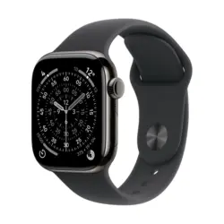 Смарт часовник APPLE WATCH S11 CELL SLATE TITAN CASE BLACK SPORT BAND M/L MFD24 46 MM, GPS, WLAN, ПУЛСОМЕР, SPO2