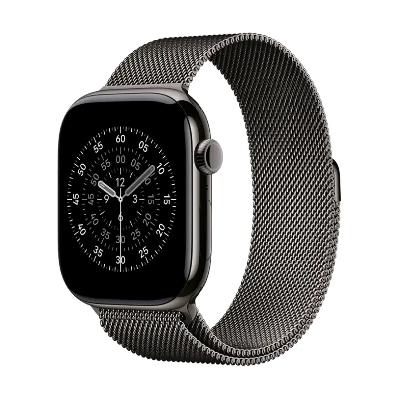 Смарт часовник APPLE WATCH S11 CELL SLATE TITAN CASE SLATE MILANESE LOOP S/M MFD34 46 MM, GPS, WLAN, ПУЛСОМЕР, SPO2