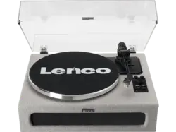Lenco LS-440GY Plattenspieler mit 4 eingebauten Lautsprechern, Grau