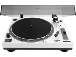 Lenco L-3810WH Plattenspieler mit Direktantrieb - Pitch Control, Weiß