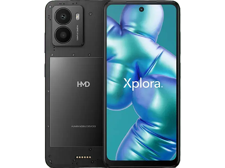 HMD Fusion X1, Smartphone für Kinder, 128 GB, Noir, Dual SIM