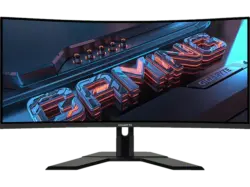 GIGABYTE G34WQCP 34 Zoll Gaming Monitor, WQHD, 1 ms Reaktionszeit, 350 cd/m², 180 Hz, Schwarz