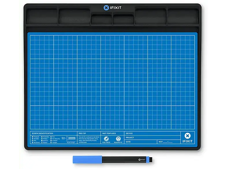 IFIXIT FixMat, Magnetmatte rutschfest, 30x25 cm, Blau; Magnetmatte----Magnetmatte