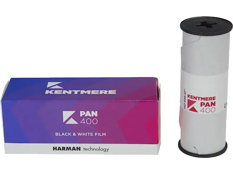 Kentmere Pan 400, 120mm Mittelformat Schwarzweißfilm; Analog Film