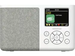Kenwood CR-M33DAB Tragbares DAB+ Radio mit Bluetooth und integrierten Akku, Weiß