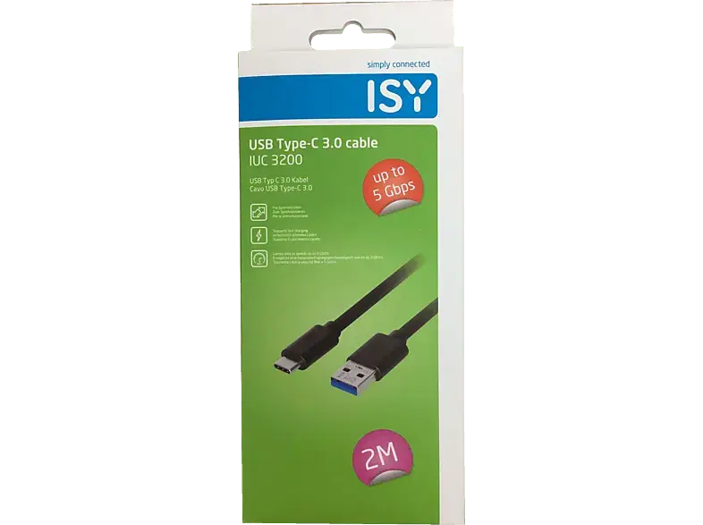 ISY Datenkabel USB-C 3.0 IUC-3200; Daten-und Ladekabel