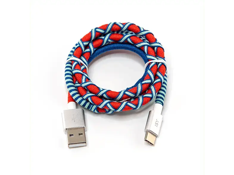ISY Datenkabel USB-C, 1 Meter, Mehrfarbig (IUC-4100-RB-C)