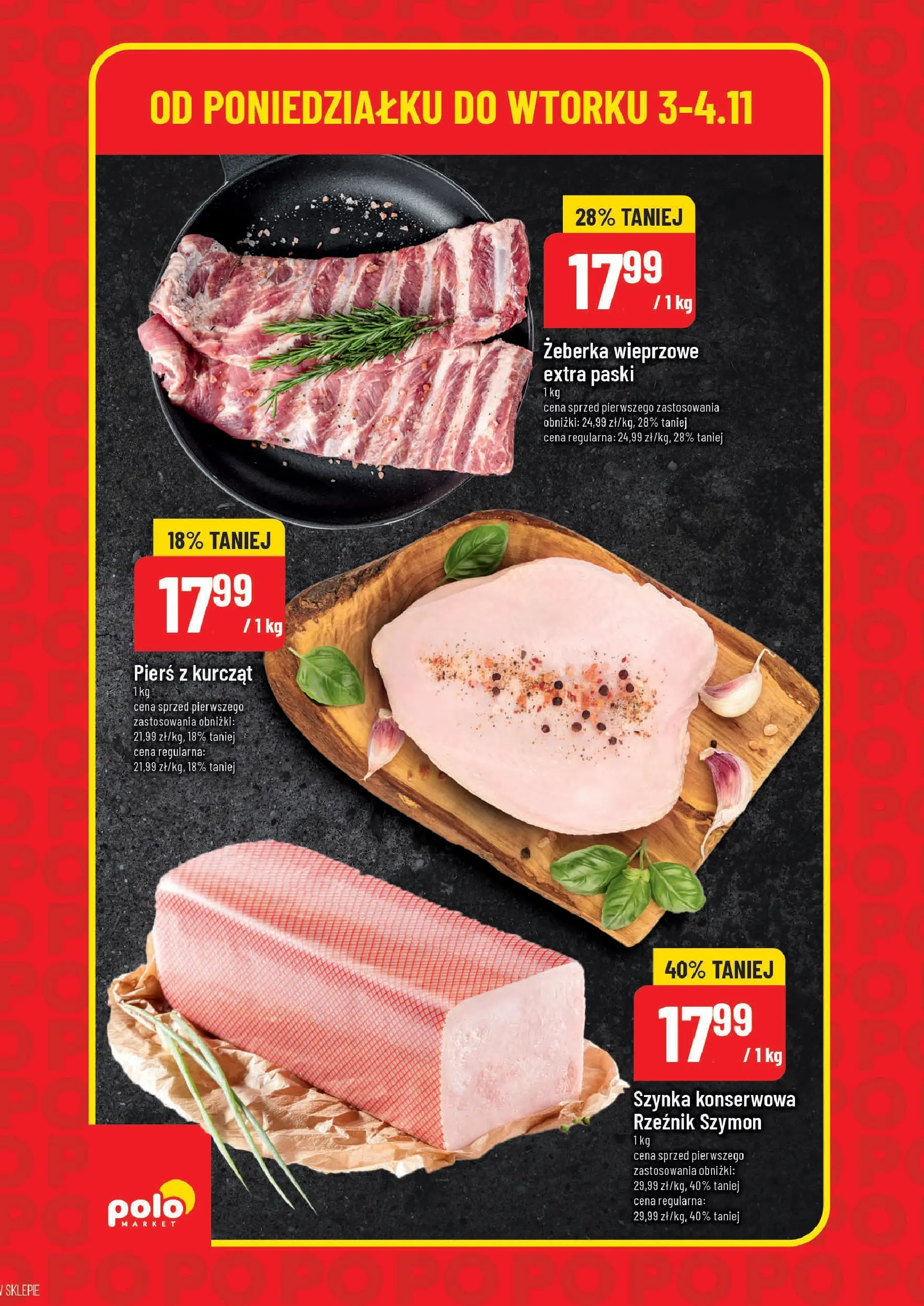 Nowa POLOmarket gazetka od jutra 03.11.2025 (PDF) | Strona: 2 | Produkty: Szynka