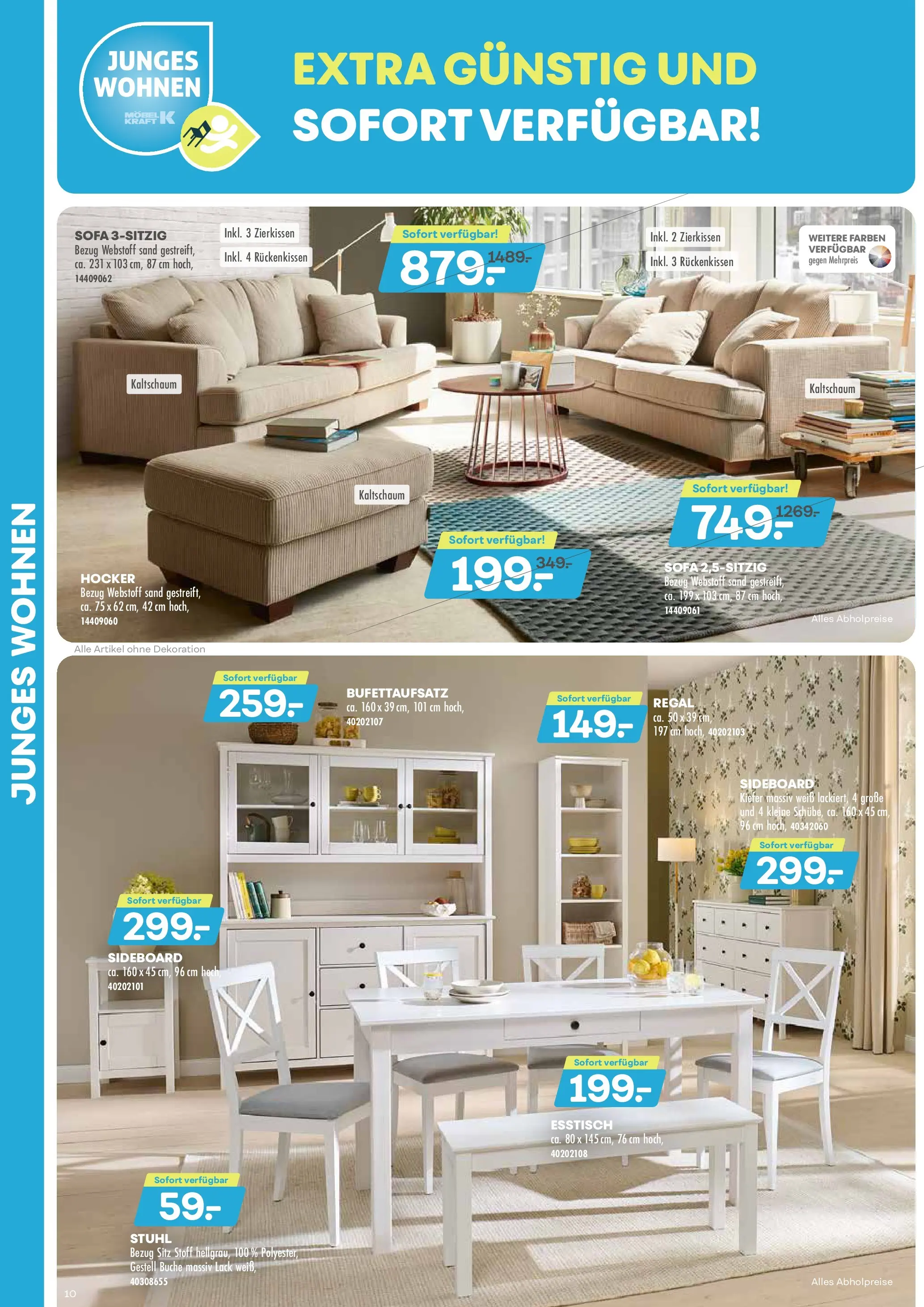 Möbel Kraft - Möbel Kraft (ab 04.11.2025) zum Blättern | Seite: 10 | Produkte: Esstisch, Sofa, Regal, Stuhl