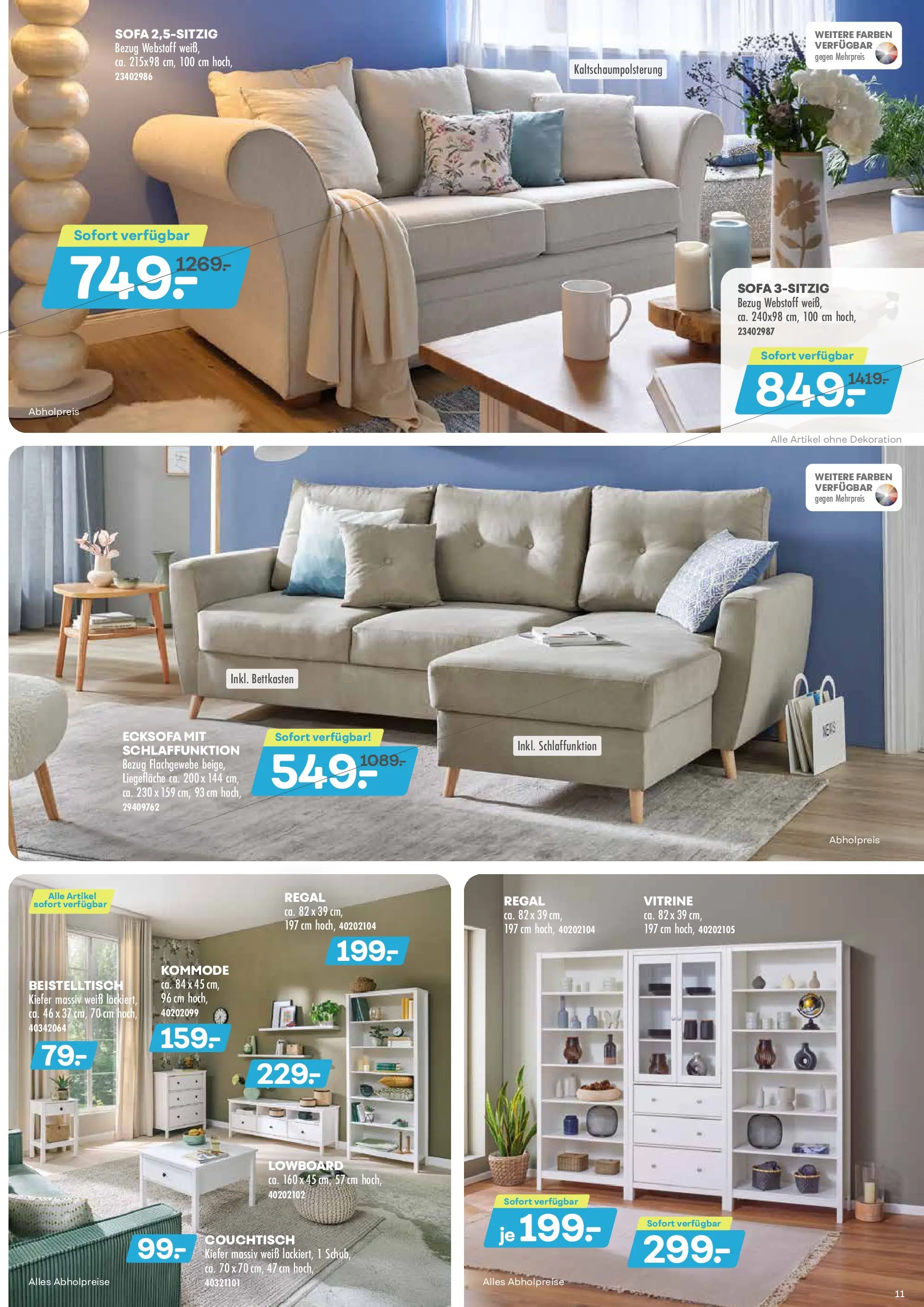 Möbel Kraft - Möbel Kraft (ab 04.11.2025) zum Blättern | Seite: 11 | Produkte: Beistelltisch, Sofa, Couchtisch, Regal