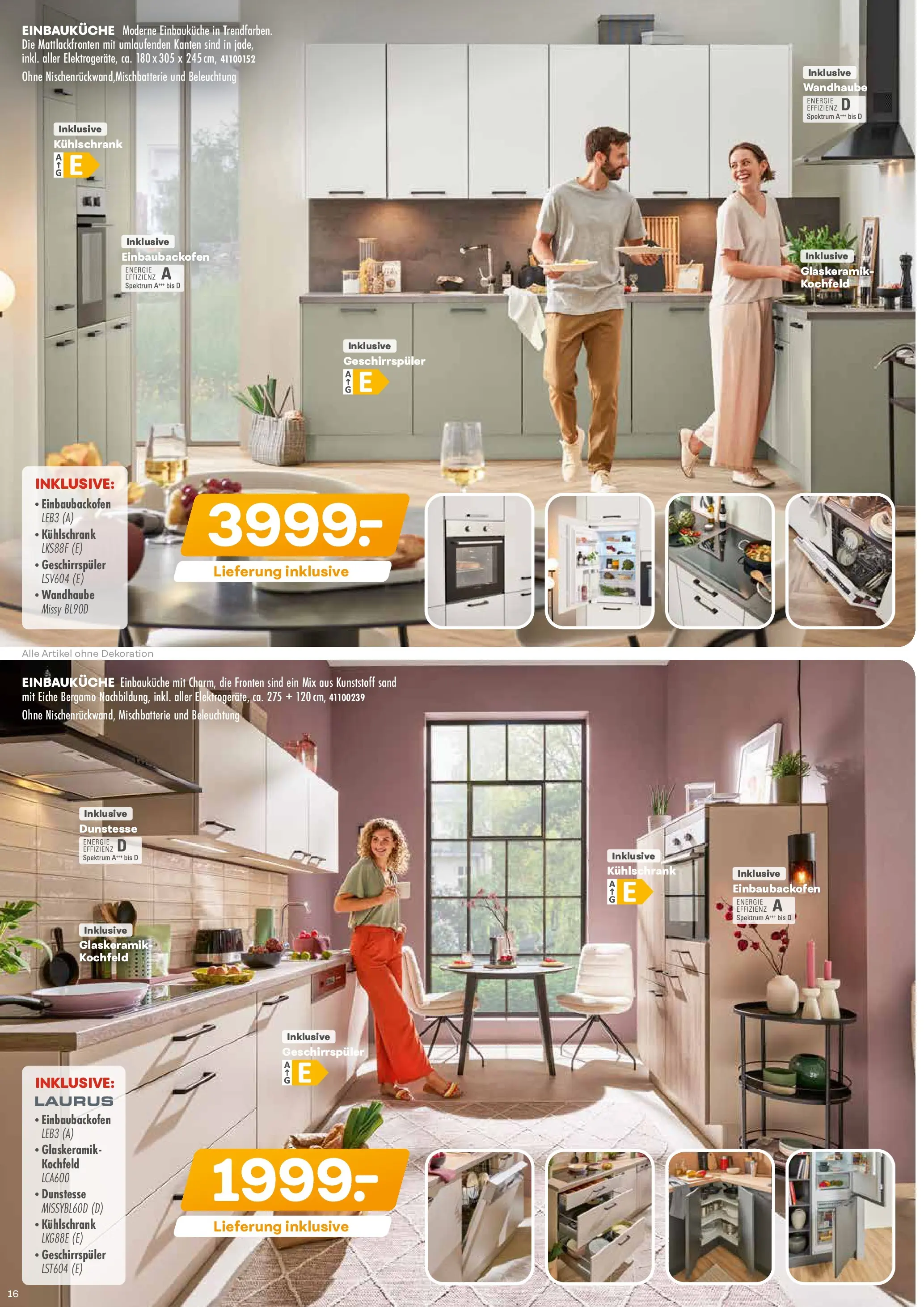 Möbel Kraft - Möbel Kraft (ab 04.11.2025) zum Blättern | Seite: 16 | Produkte: Geschirrspüler, Einbauküche, Kühlschrank, Kochfeld
