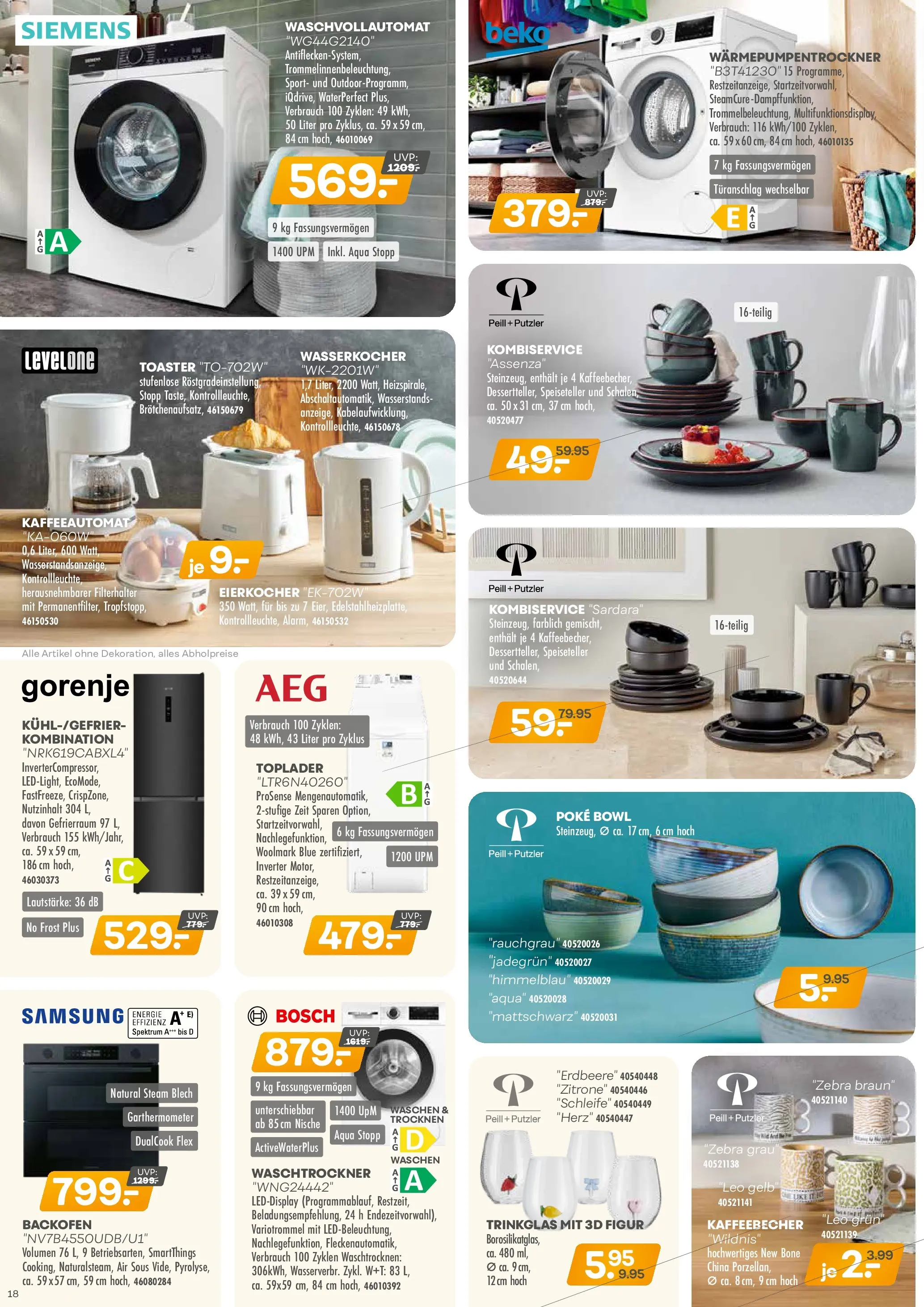 Möbel Kraft - Möbel Kraft (ab 04.11.2025) zum Blättern | Seite: 18 | Produkte: Wasserkocher, Toaster, Waschtrockner, Eierkocher