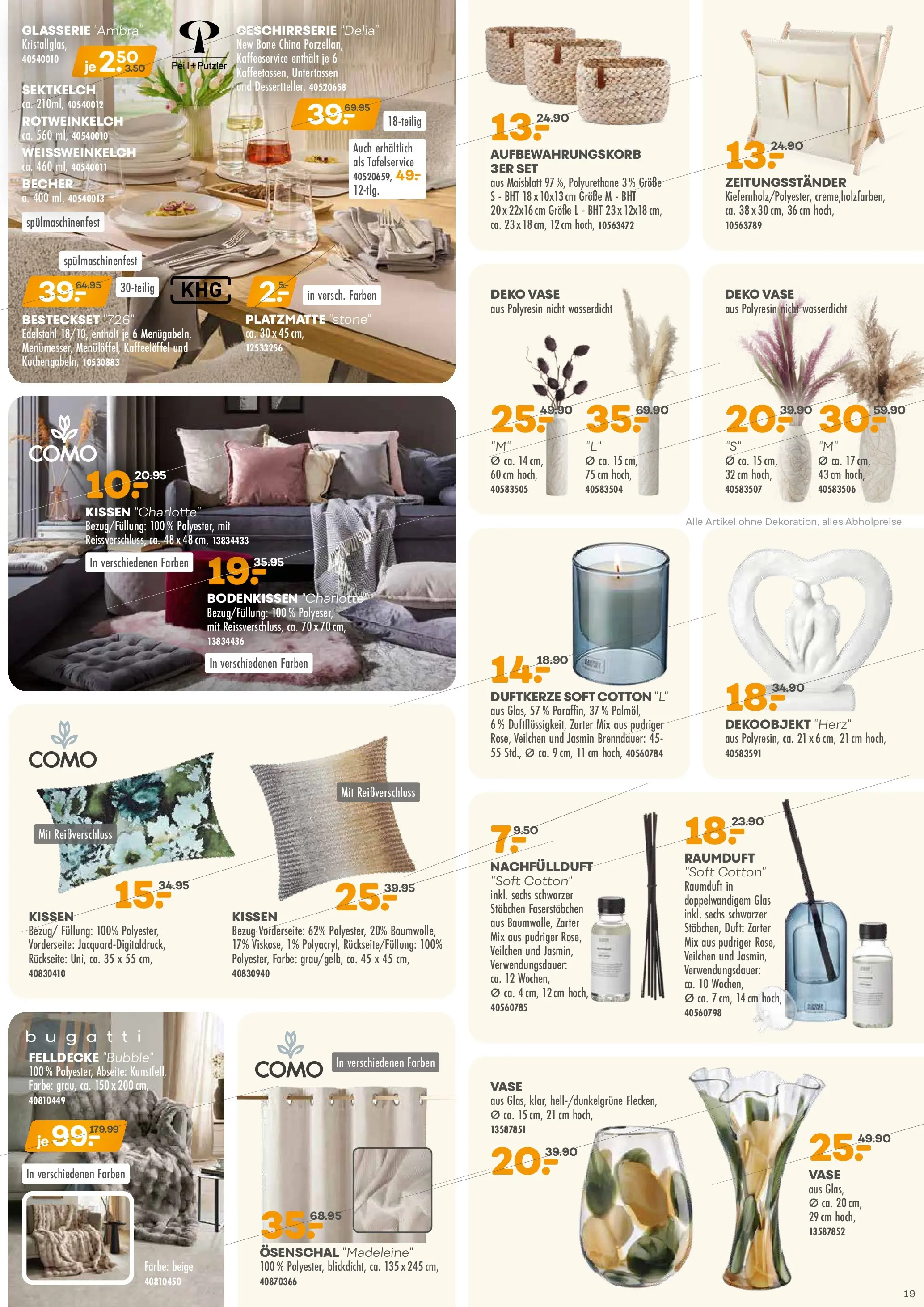 Möbel Kraft - Möbel Kraft (ab 04.11.2025) zum Blättern | Seite: 19 | Produkte: Kissen, Vase, Duft, Zeitungsständer