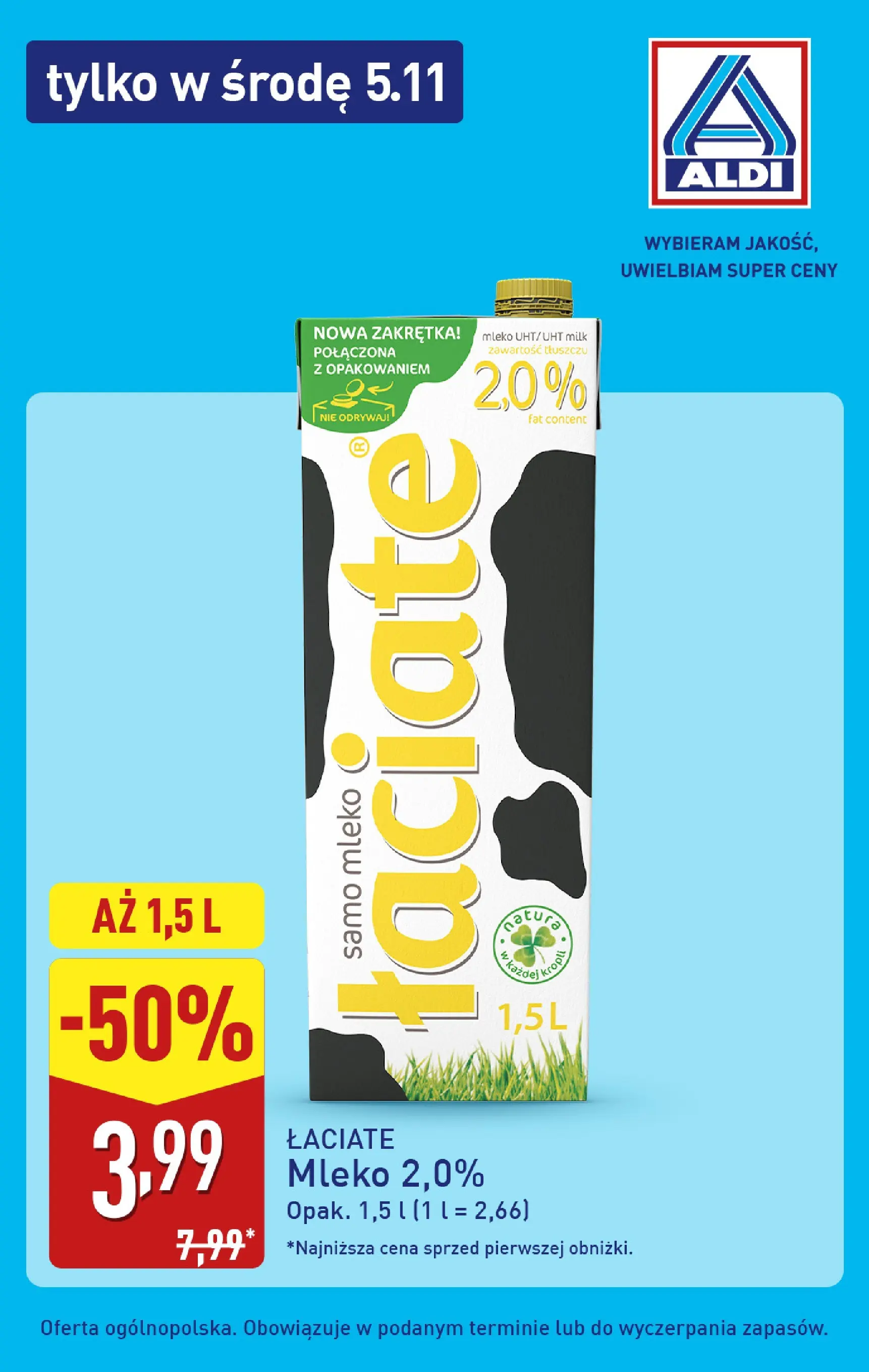 Aldi Gazetka - Tylko w środę od 05.11.2025 - Ulotka PDF, promocje | Strona: 2 | Produkty: Mleko