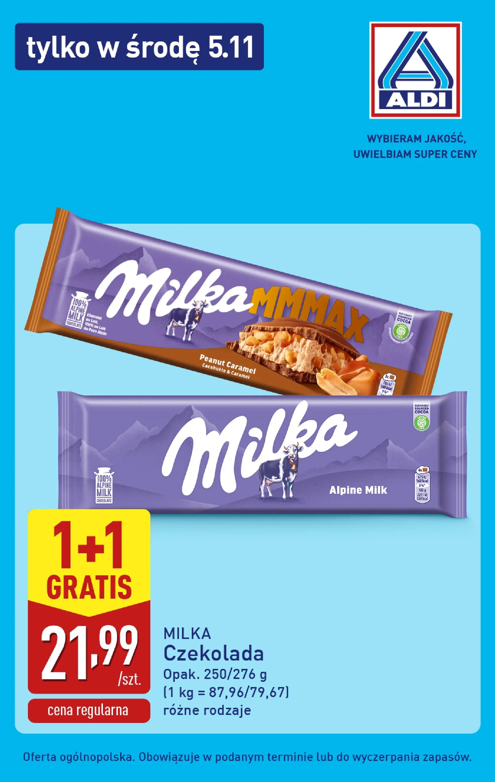 Aldi Gazetka - Tylko w środę od 05.11.2025 - Ulotka PDF, promocje | Strona: 4 | Produkty: Milka, Czekolada