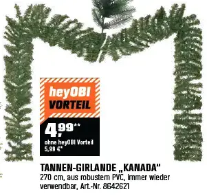 Künstliche Tannen-Girlande Kanada 270 cm