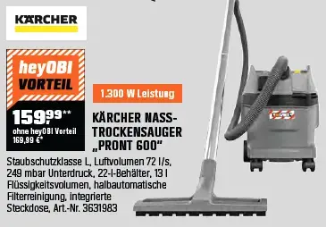 Kärcher Nass-Trockensauger ProNT 600 L- Klasse