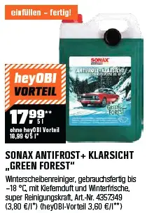 Sonax AntiFrost & KlarSicht Green Forest Gebrauchsfertig -18 °C 5 l