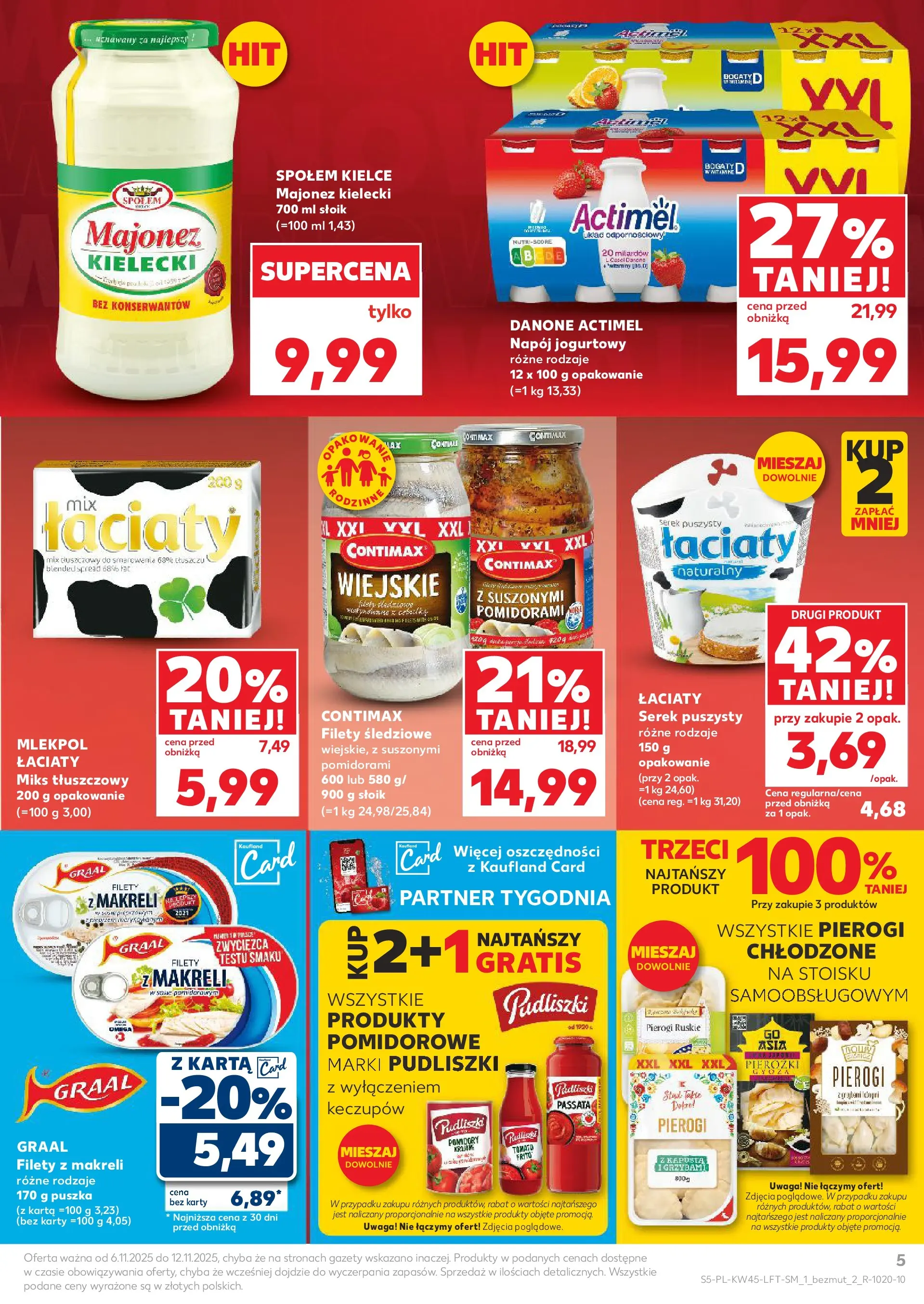Kaufland gazetka od 06.11.2025 - od jutra PDF | Strona: 5 | Produkty: Kapusta, Serek, Pierogi, Pomidory