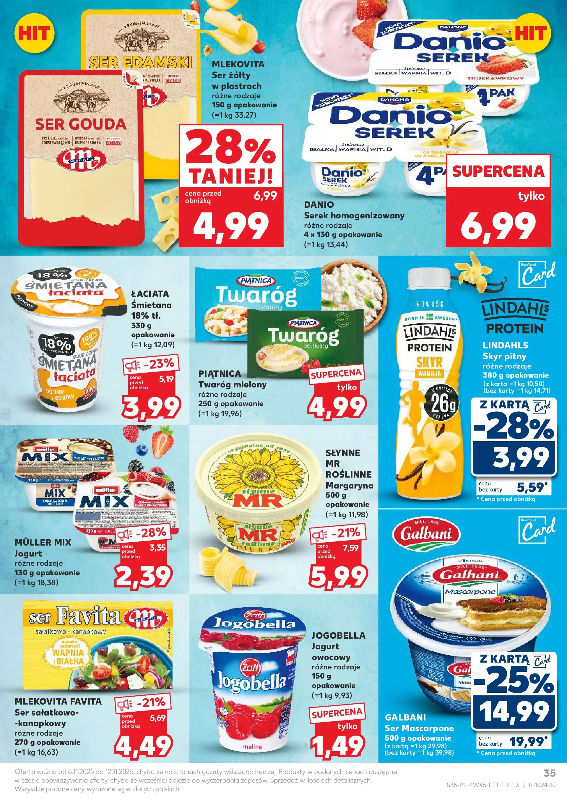 Kaufland gazetka od 06.11.2025 - od jutra PDF | Strona: 35 | Produkty: Malina, Twaróg mielony, Margaryna, Jogurt