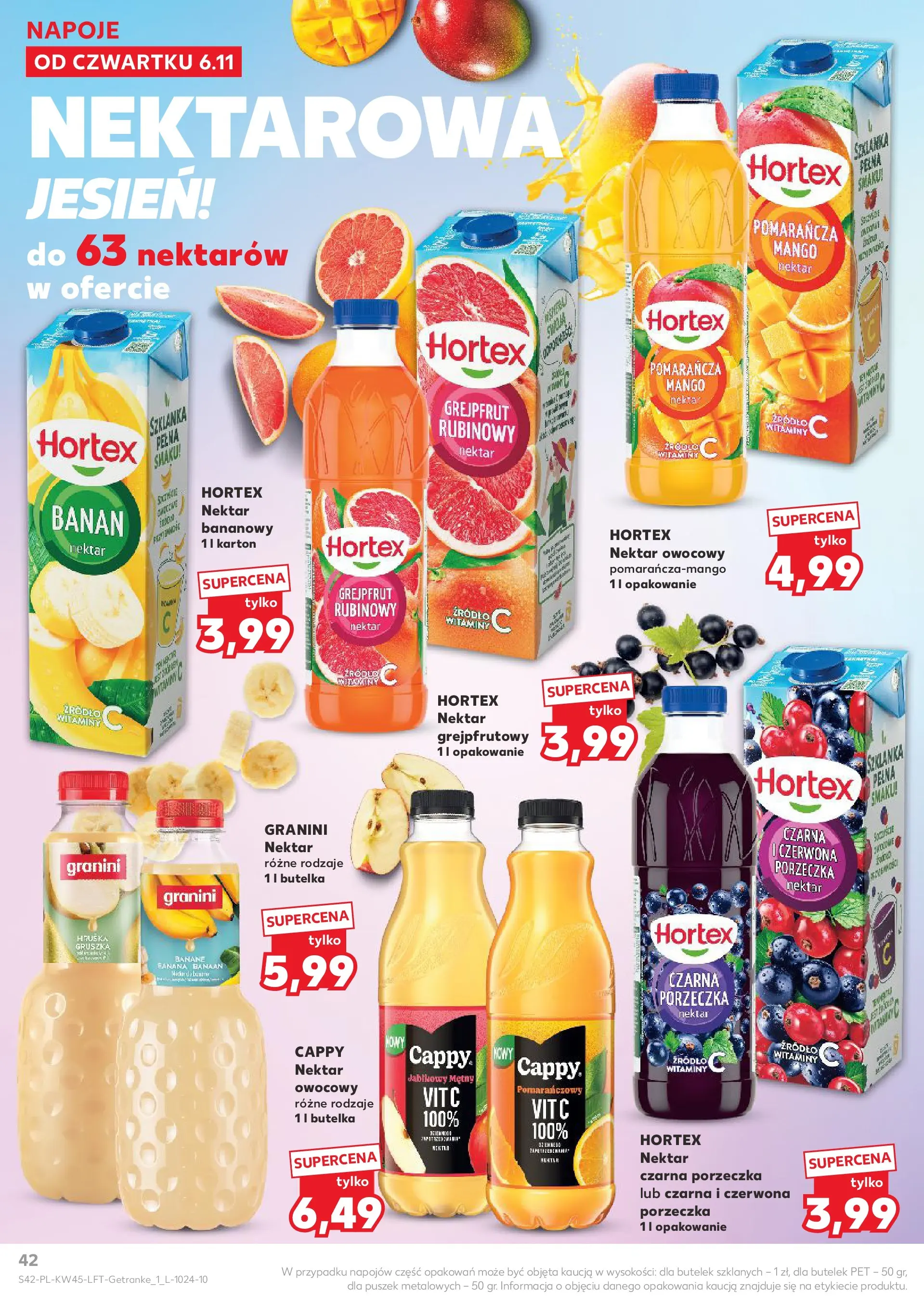 Kaufland gazetka od 06.11.2025 - od jutra PDF | Strona: 42 | Produkty: Szklanka, Porzeczka, Banan, Grejpfrut