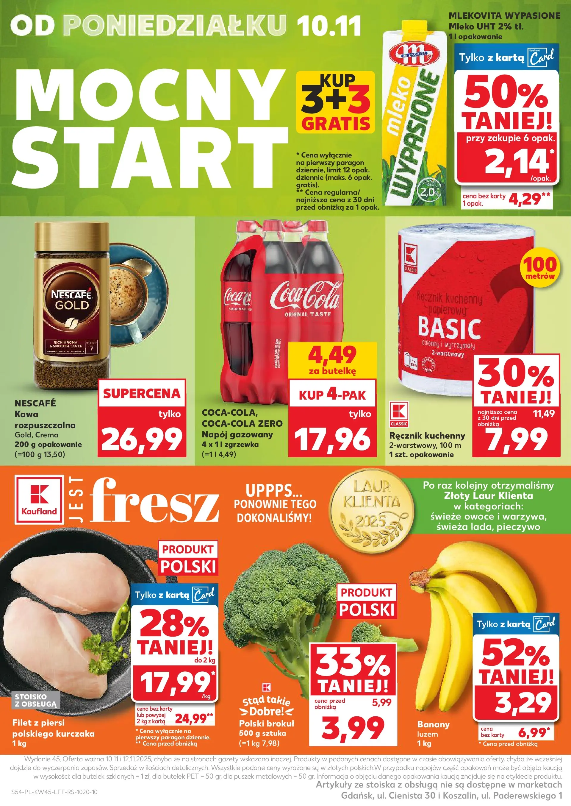 Kaufland gazetka od 06.11.2025 - od jutra PDF | Strona: 54 | Produkty: Pieczywo, Piersi, Mleko, Kawa