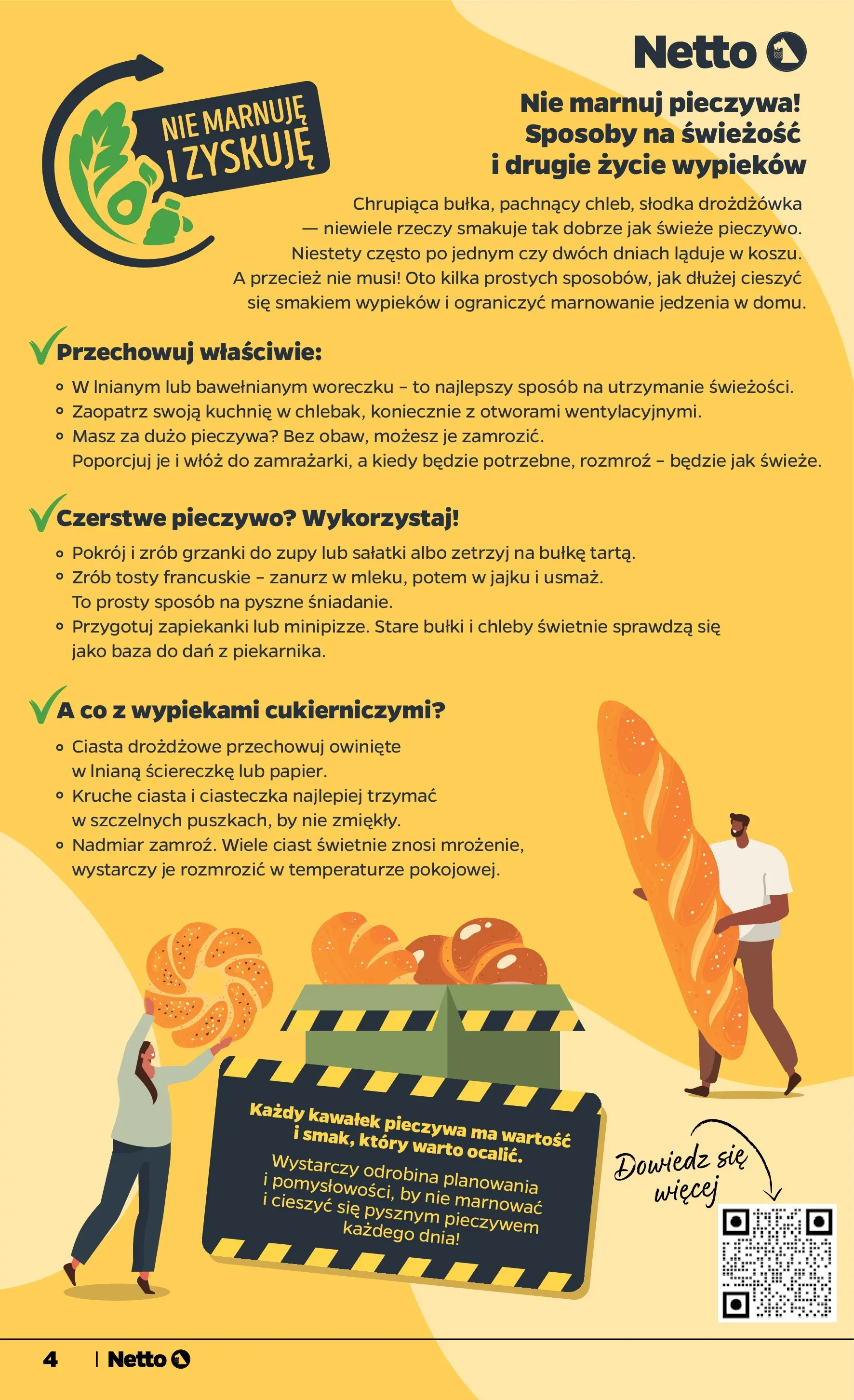 Netto gazetka - Spożywcza od 06.11.2025 - Aktualne promocje | Strona: 4 | Produkty: Pieczywo, Zapiekanki, Ciasteczka