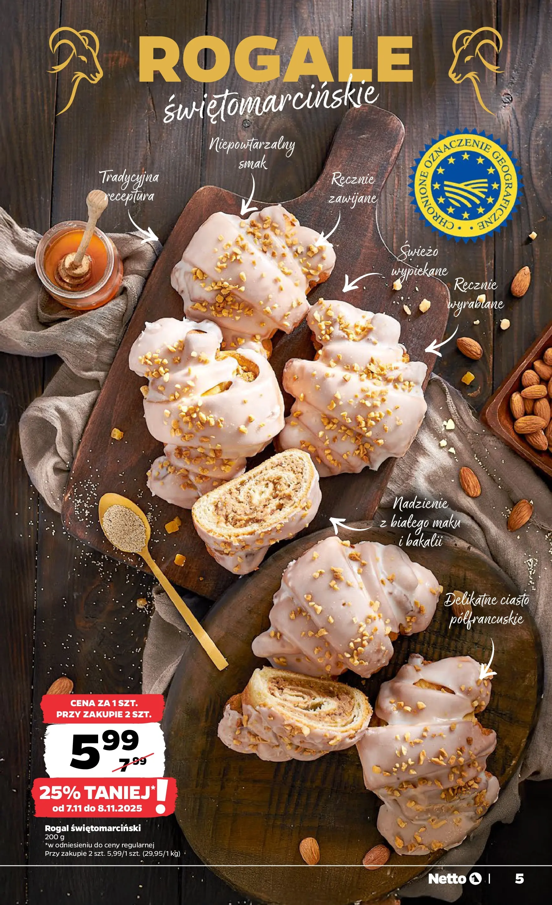 Netto gazetka - Spożywcza od 06.11.2025 - Aktualne promocje | Strona: 5 | Produkty: Ciasto
