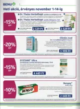 Benu Gyógyszertárak újság érvényessége 2025.11.30-ig