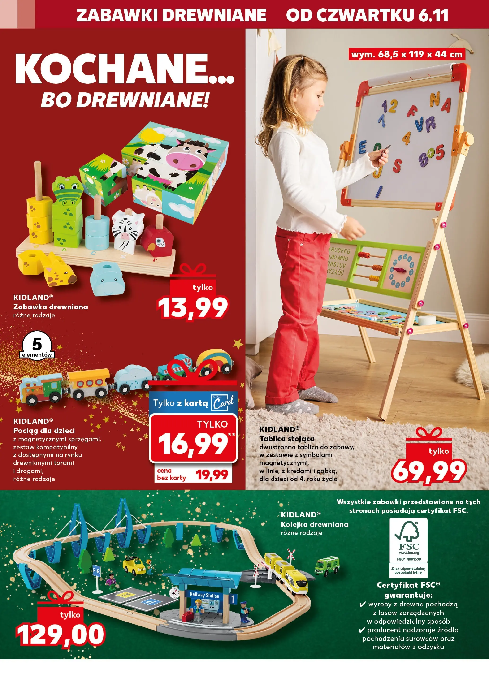 Kaufland gazetka - Zabawki od 06.11.2025 - od jutra PDF | Strona: 12 | Produkty: Karta, Kolejka drewniana